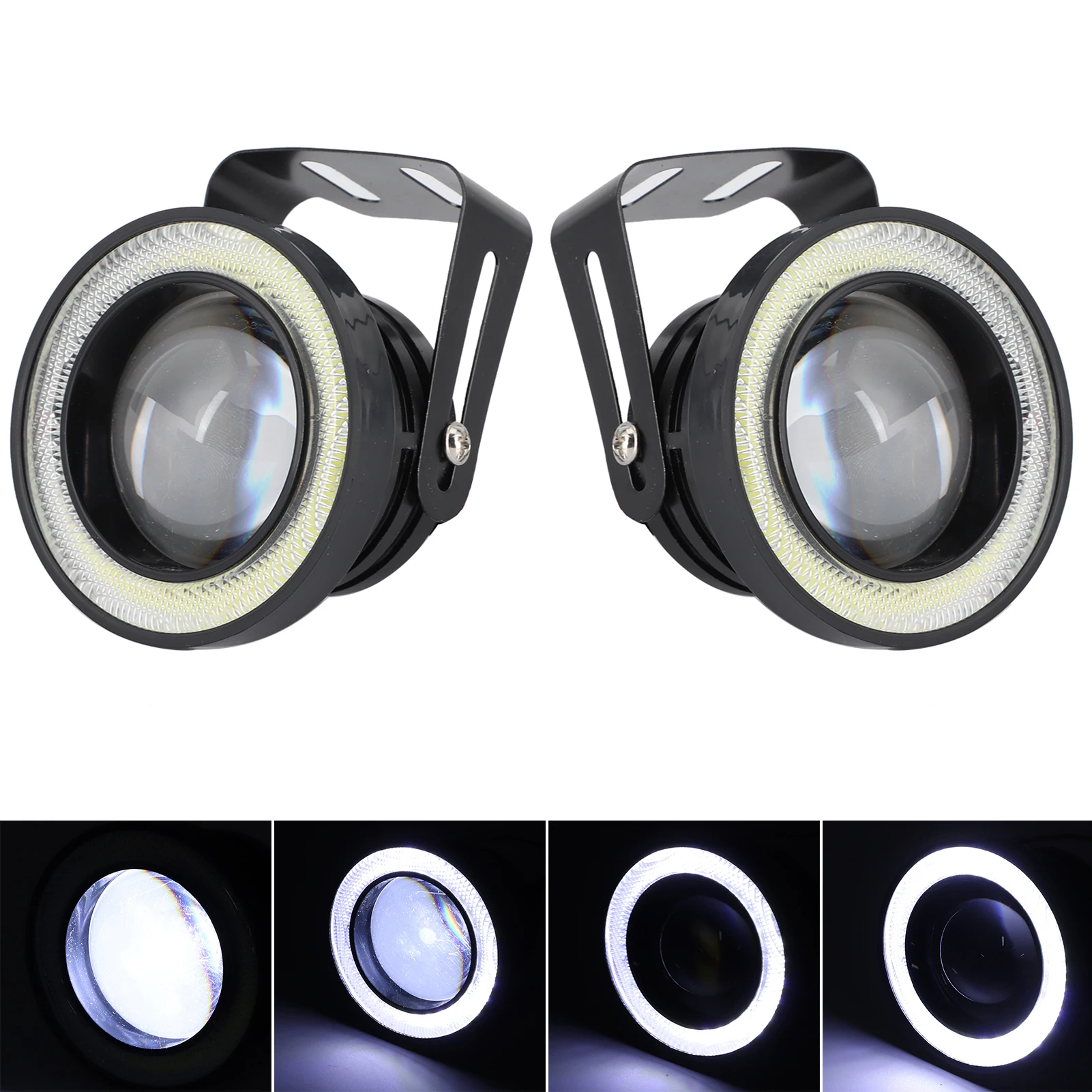 

3 Inch Car Angel Eyes Halo Ring Fog Car Fog Light High Brightness IP65 Waterproof 12V Front Fog Lamp Universal Car accessories