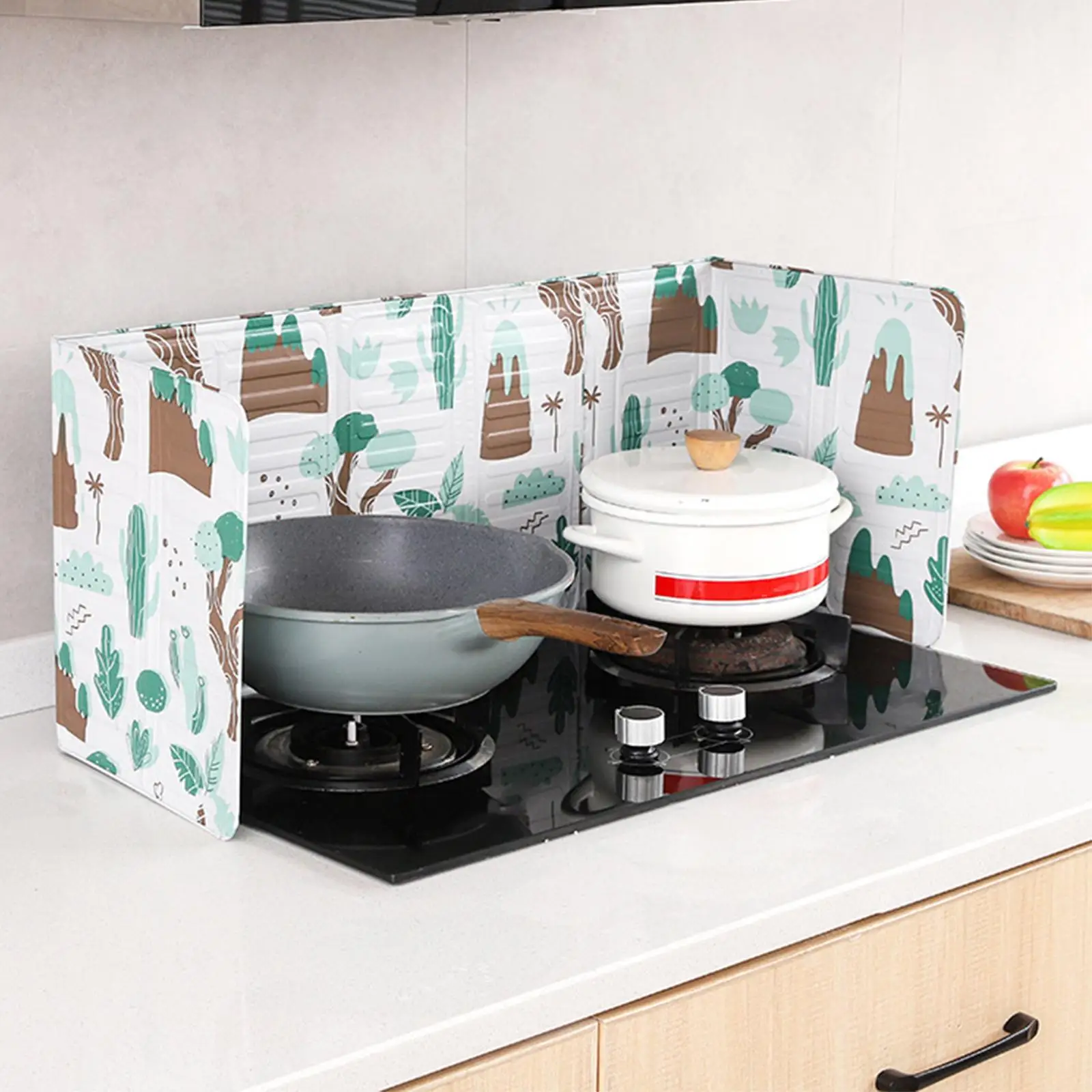 Splatter Screen Anti Splatter Shield Guard Aluminum Foil Kitchen Utensils Gadgets Oil Barrier Lightweight Oil Block Accessories