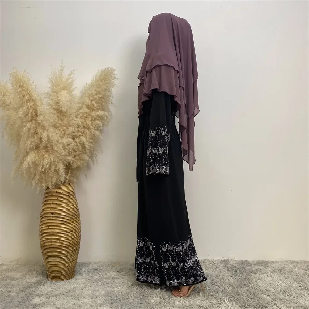 دبي عبايات عيد رمضان فستان سهرة إسلامي ماسي للنساء ملابس إسلامية رداء عربي قفطان تركي جلابية كيمونو