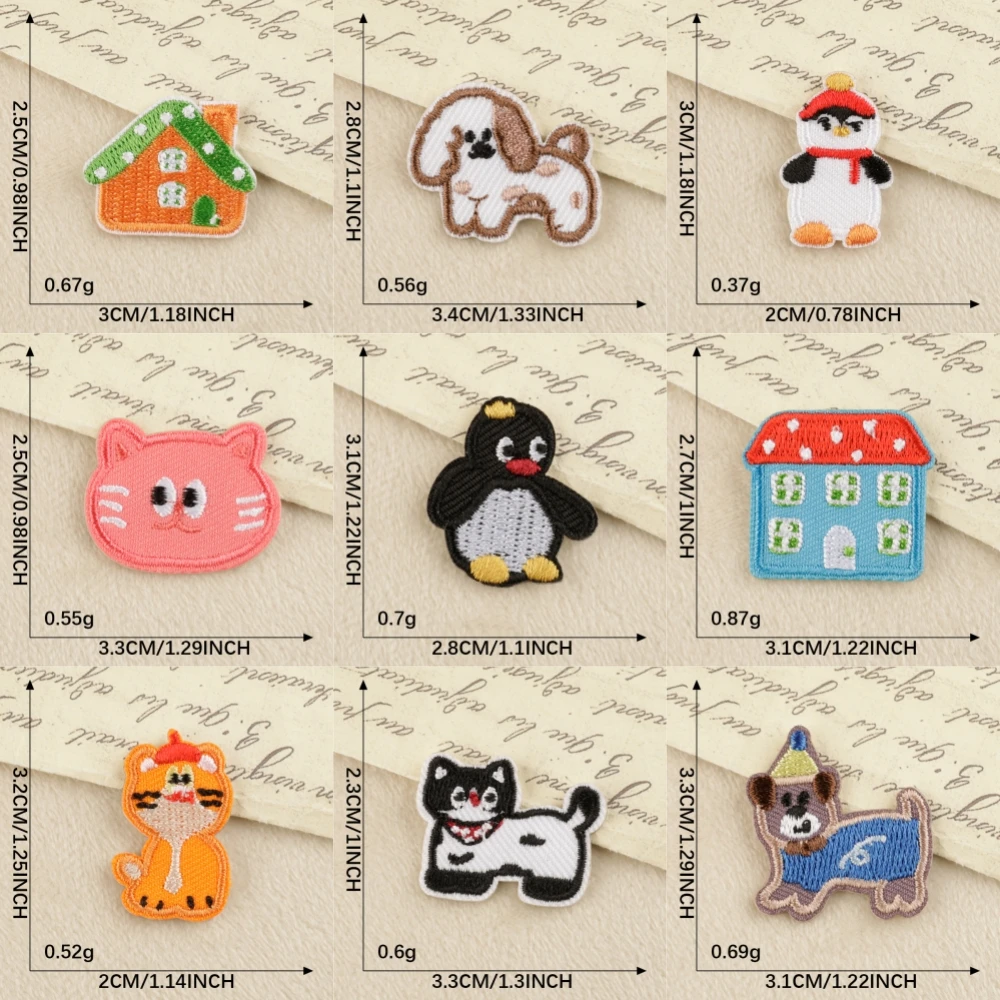 

Маленькие нежные самоклеящиеся компьютерные вышивки, значки в форме животных, нашивки для одежды «сделай сам», сумки, аксессуары, украшения