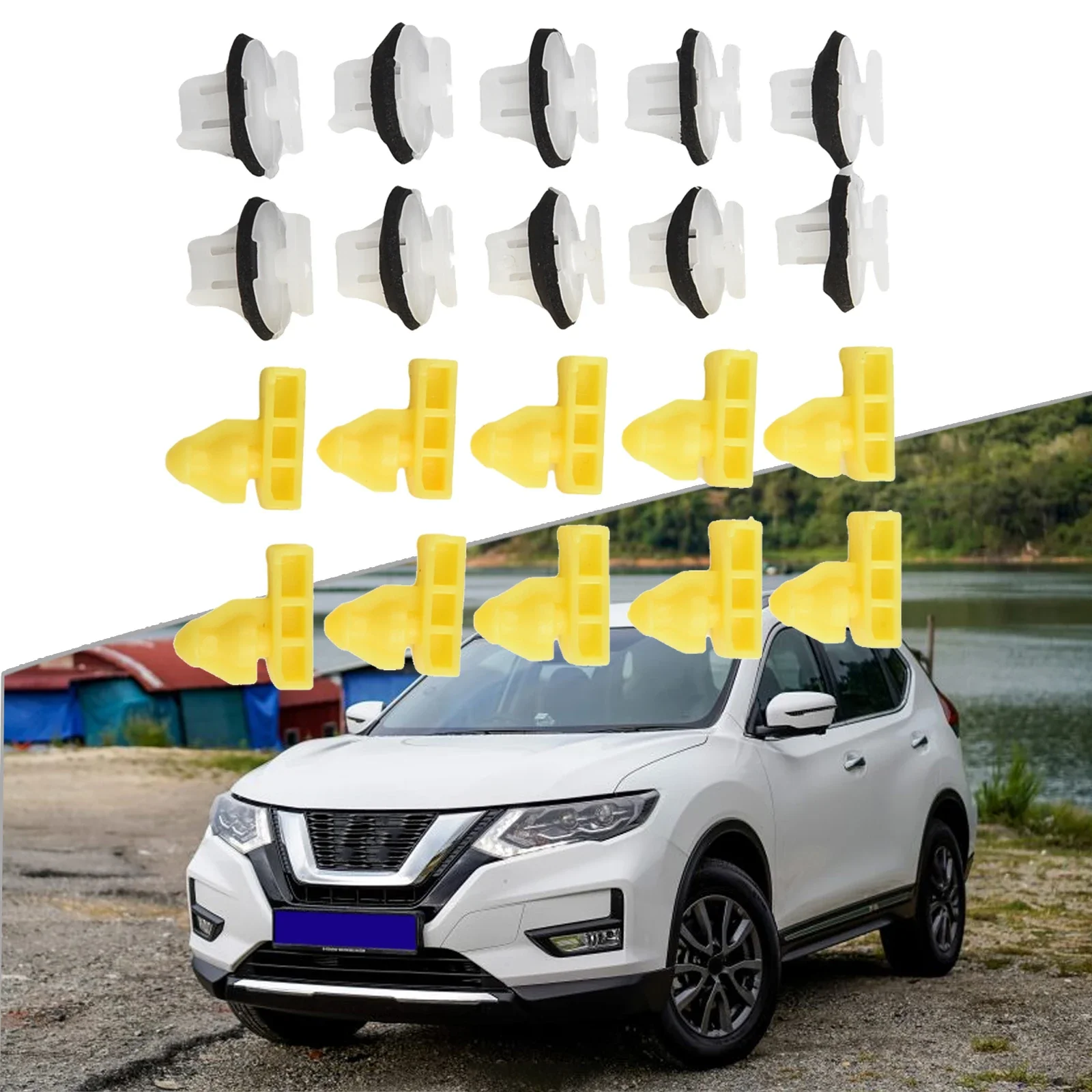 

20X Car Wheel Arch Trim Clips Front Rear Wing Moulding Clips For Nissan Juke 2011-2017 For X-Trail T31 2007-2014 For Murano Clip