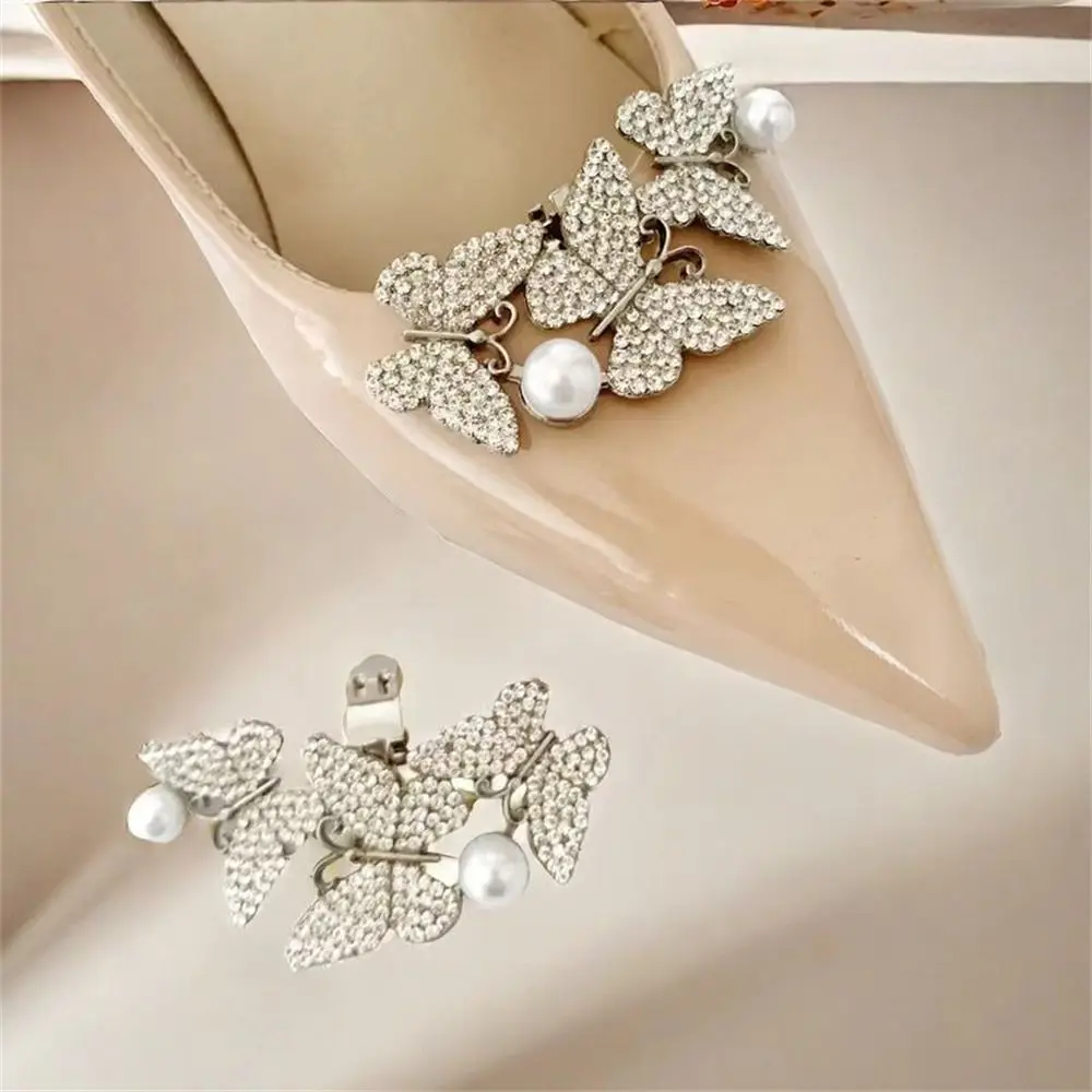 

Fashion Rhinestones Shoe Clips Crystal Removable Bride Shoes Decoration Charm Buckle for Wedding