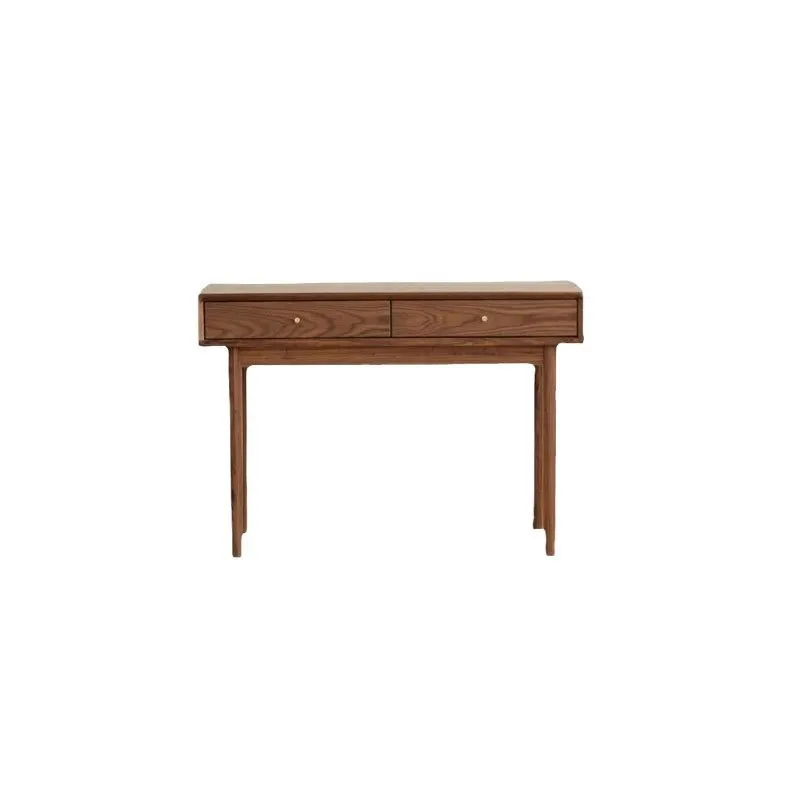 

Nordic black walnut bedroom dresser modern simple makeup table bedroom small apartment computer table