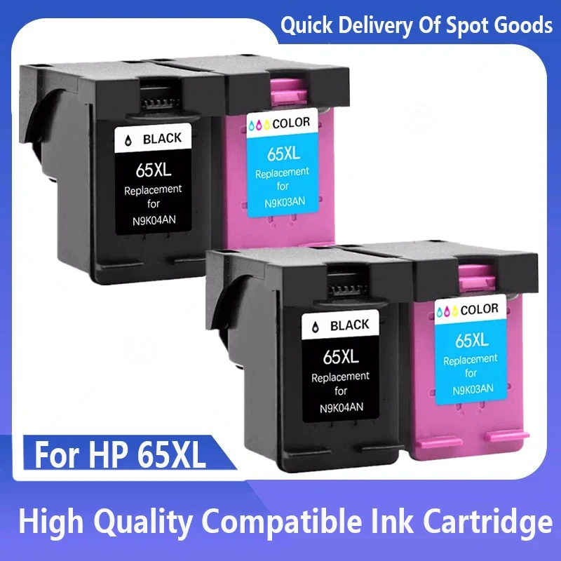 cartouche-d'encre-65xl-65xl-4-pieces-hp-pour-office-deskjet-3720-deskjet-3752-deskjet-3721