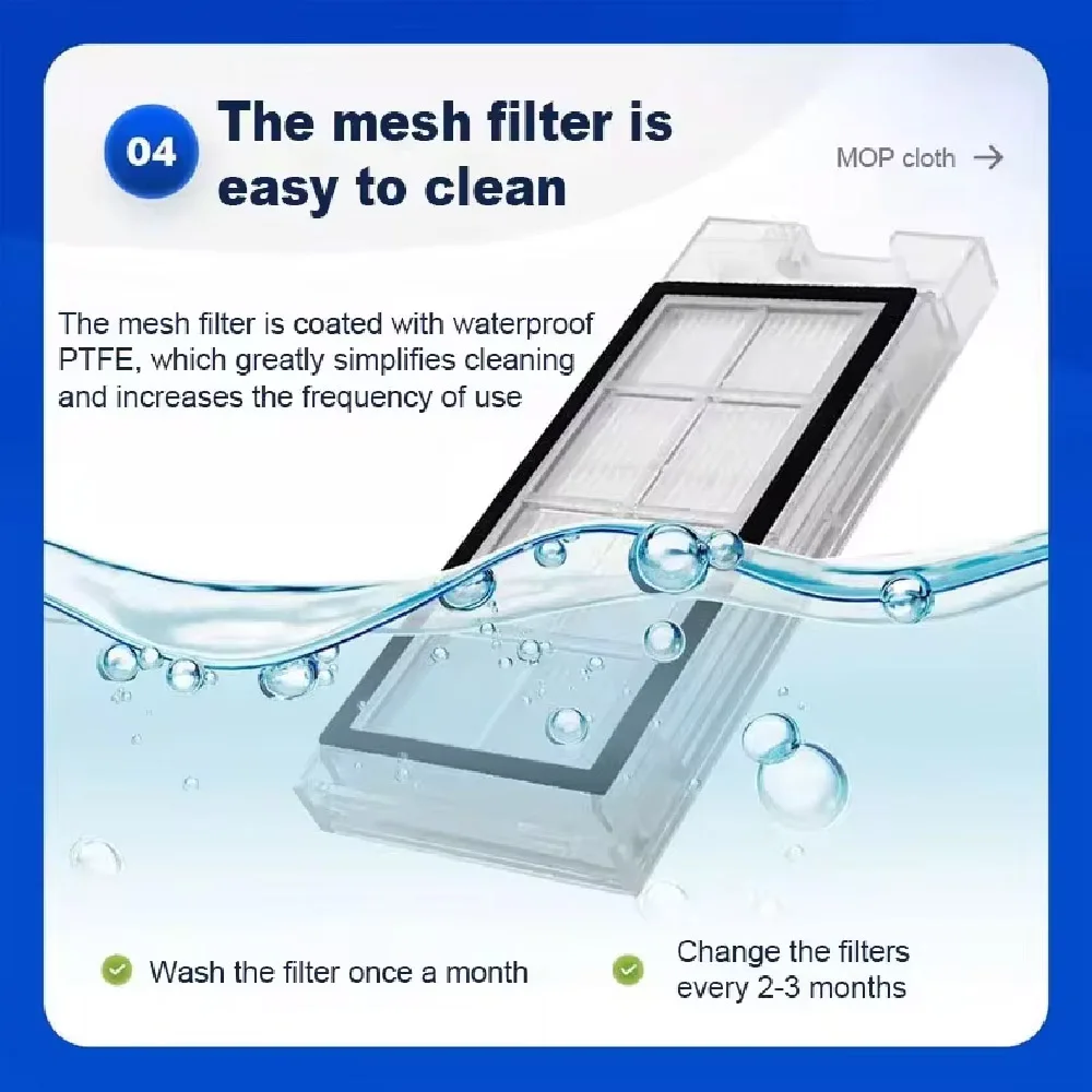 Main Side Brush Hepa Filter Mop Dust Bag Replacement For Roidmi Eve Plus SDJ01RM Robot Vacuum Cleaner Spare Parts Accessories