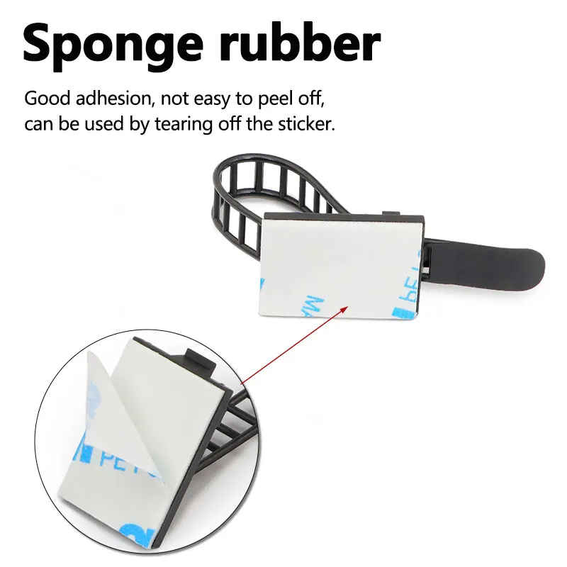 10/20Pcs Self Adhesive Cable Clips White Black CL-1 CL-2 CL-3 Mount Wire Clamps Line Tie Fixed Adjustable Car Wire Cord Holder