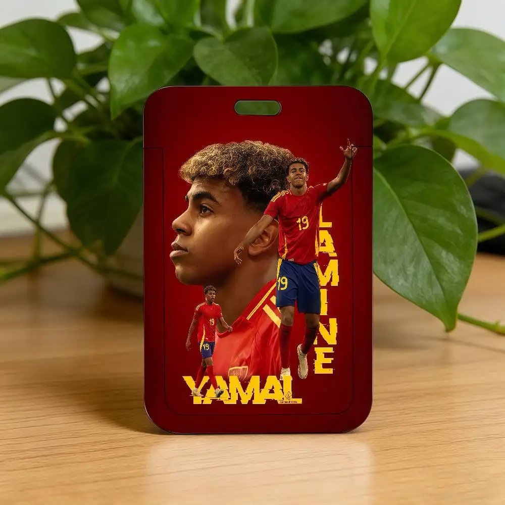 Fußball L-Lamine Y-Yamal Ausweishalter mit Umhängeband, Anhänger, Schlüsselanhänger, Arbeitsausweishülle, Geschenk – Detail 5