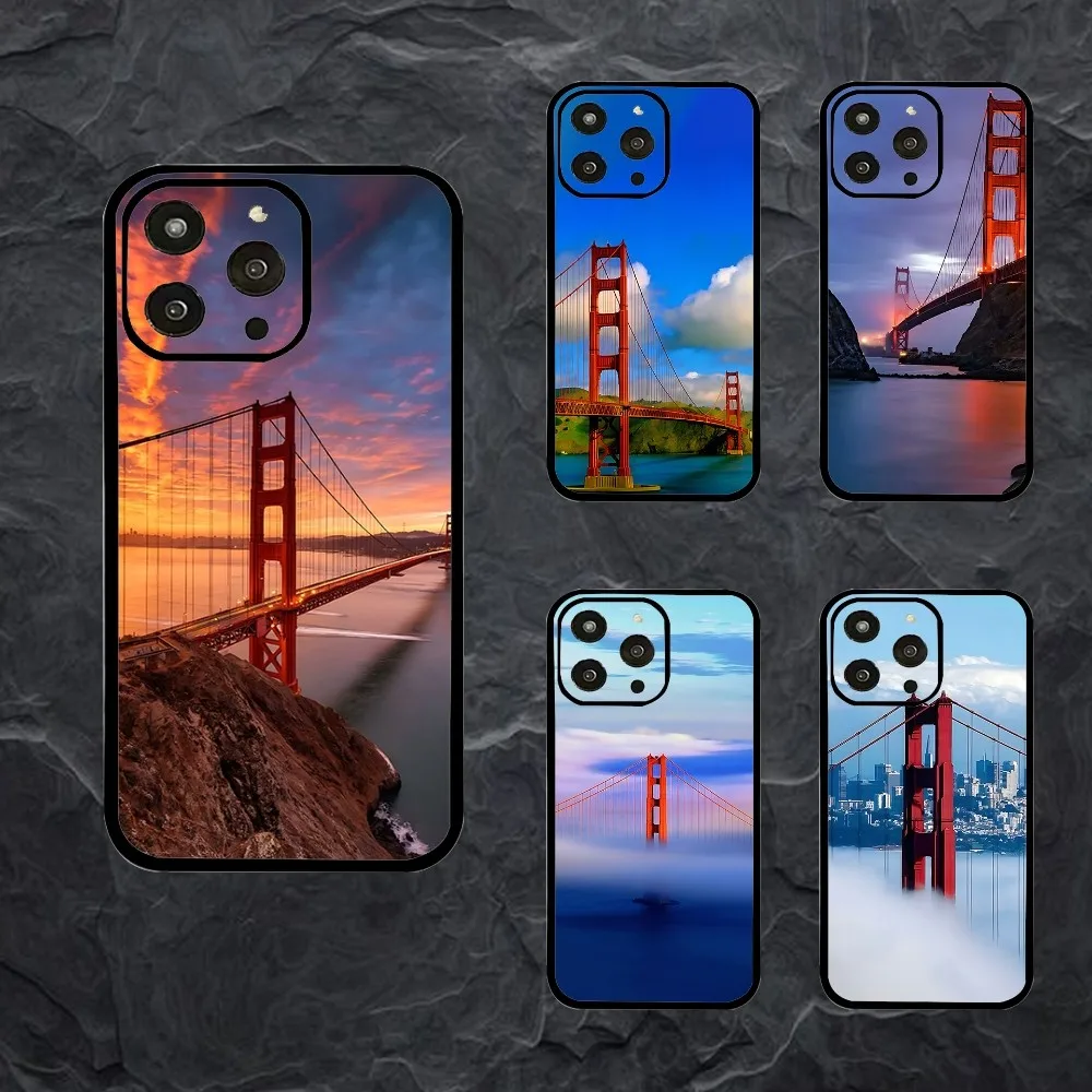 Golden Gate Bridge San Francisco Phone Case For Iphone 15 11 13 14 Pro Max 7 8 Plus X Xr Xs Max Se2020 12mini Cover Case