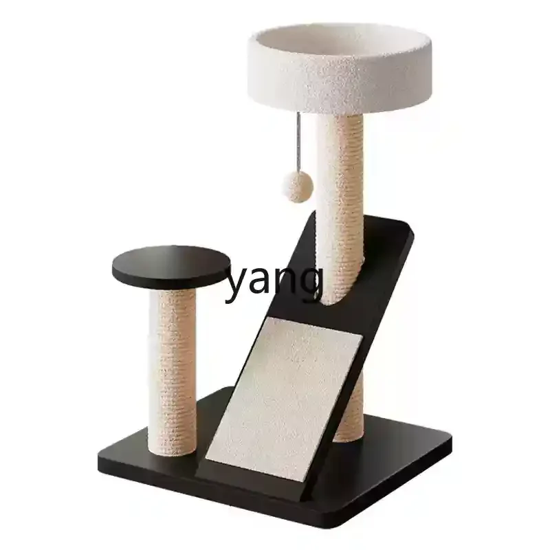 חתול עץ מלא מטפס מסגרת דירה קטנה לא תופס חורש קטן חבלים חשיש חתול טיפוס מסגרת