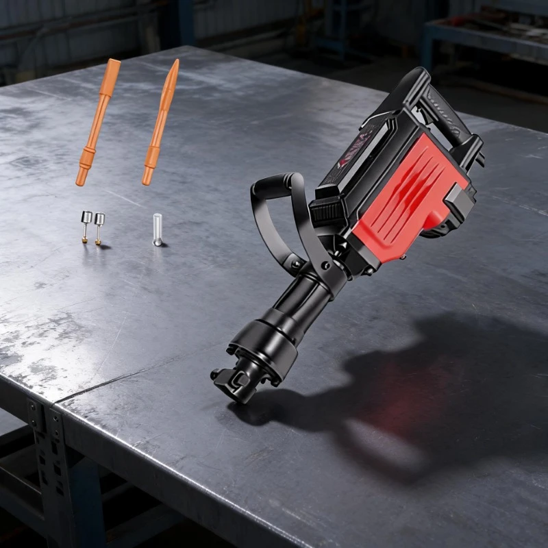 220V Heavy Duty Electric Pick Drill Breaker Max 5900W Hammer For Road Concrete Demolition Concrete Breaker