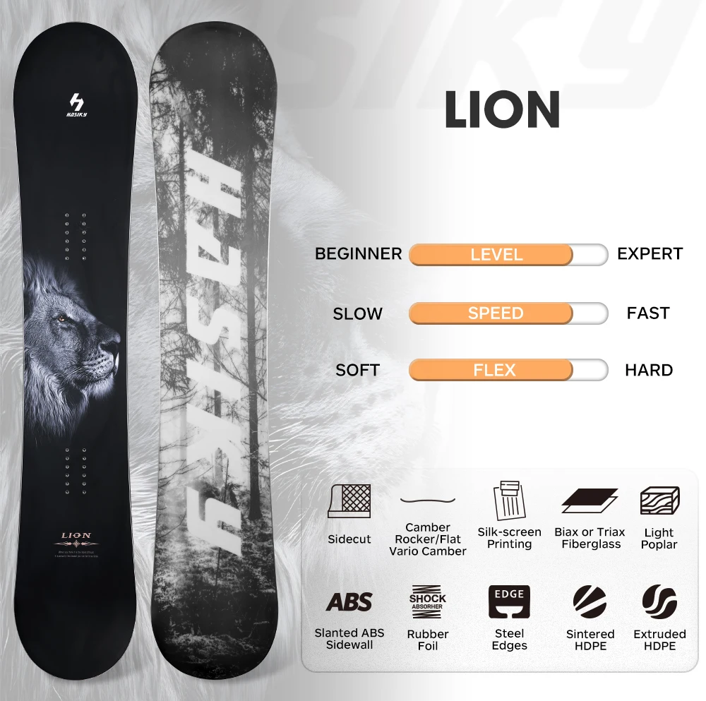

Hasiky Lion 153 155 157 160 163cm Adult's All Mountain Snowboards With Winter Snowboard Women's & Men's Entry-level Adult