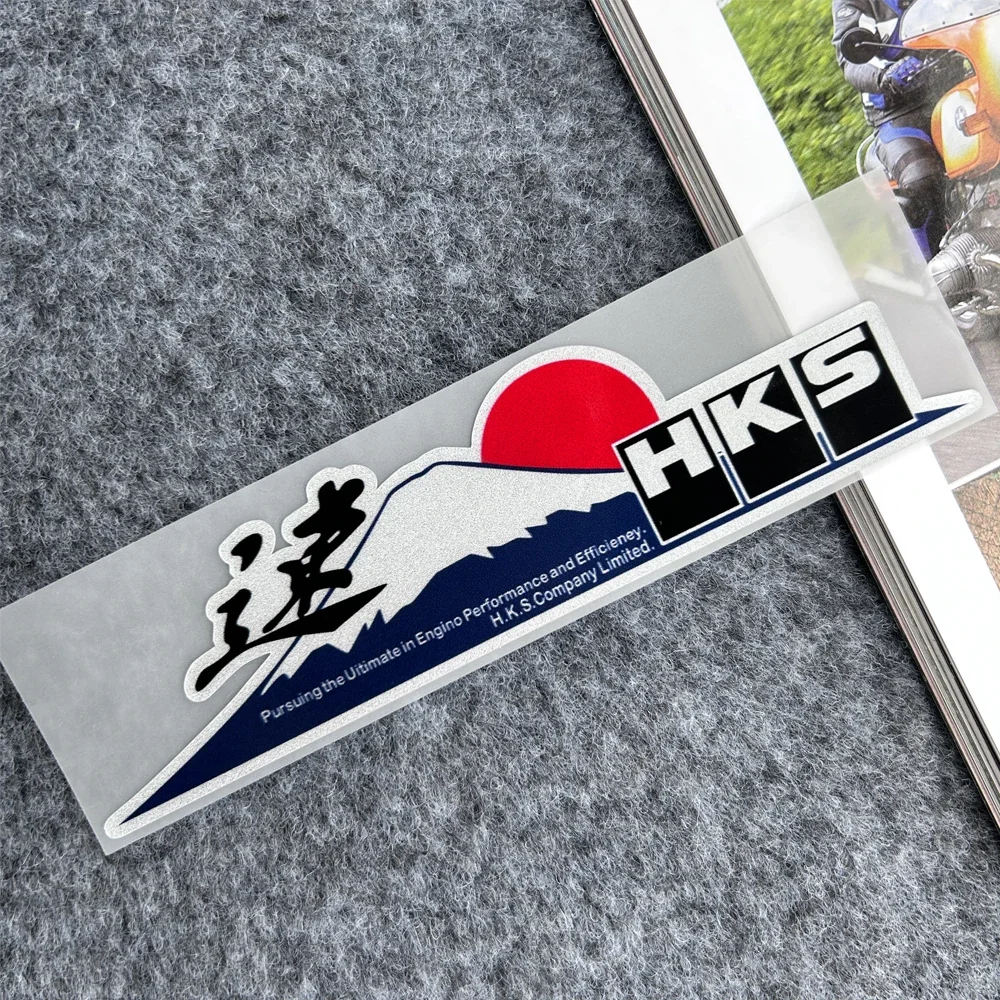 JDM HKS Fuji Mountain Reflective Car Stickers Decor Motorcycle Scooter Auto Moto Body Windshield Fuel Tank Decals Accessories