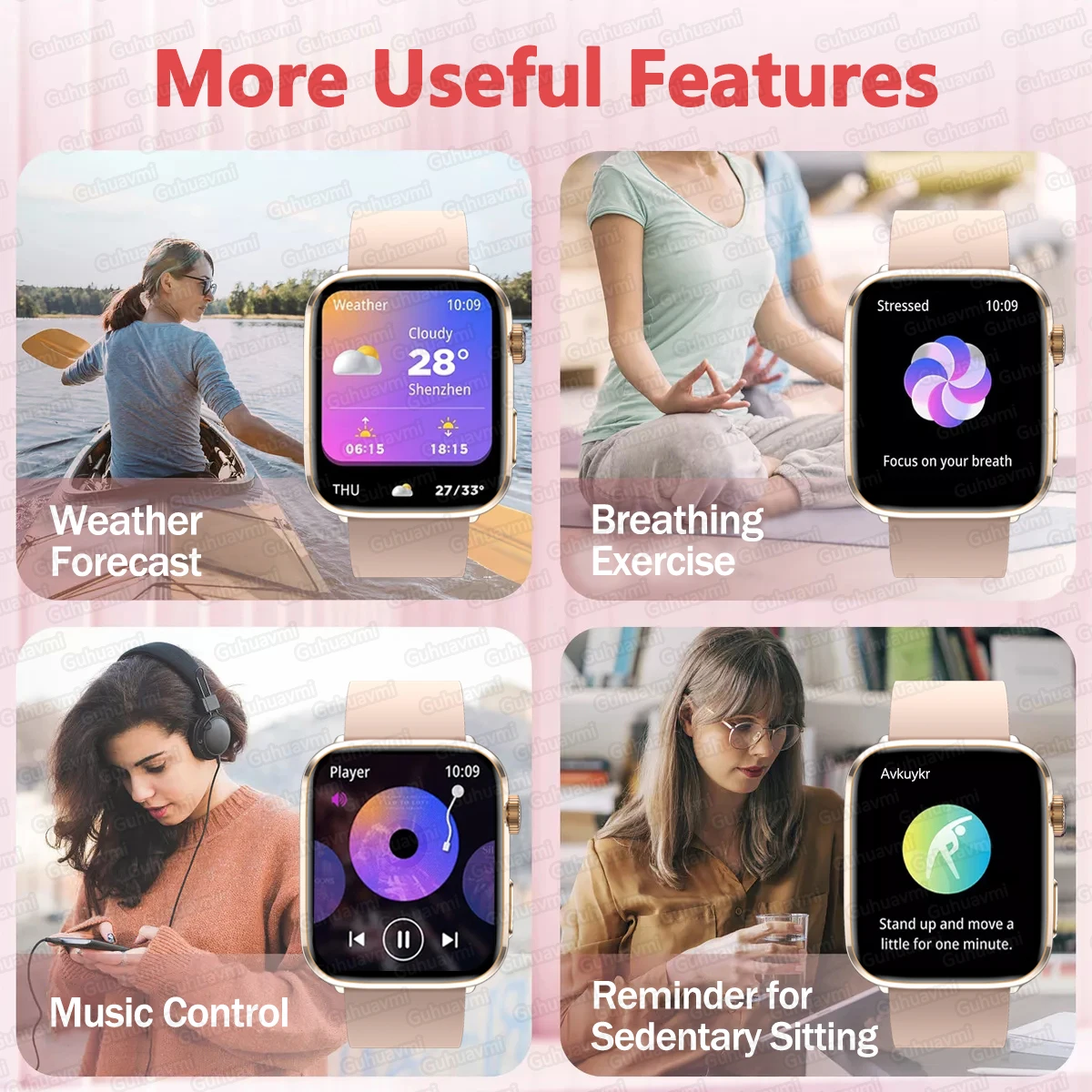 2025New Per HUAWEI NFC Smat Orologio Da Uomo 1.85 "Schermo AMOLED Pressione Sanguigna Frequenza Cardiaca Salute Femminile Impermeabile Smarwatches Signore