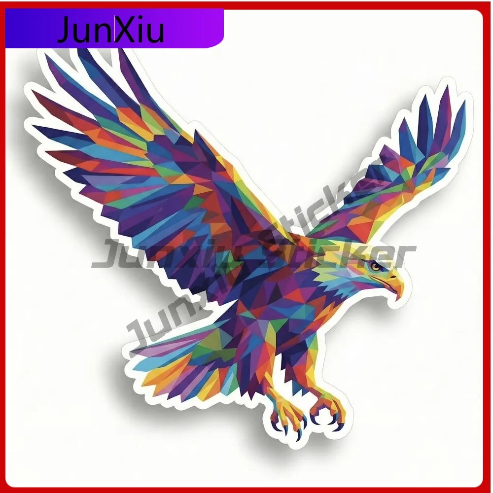 

Artistic Bald Eagle Vibrant Vintage Car Laptop Window Bumper Waterproof Vinyl Decal Gift Unique Unique Cool Trendy Aesthetic