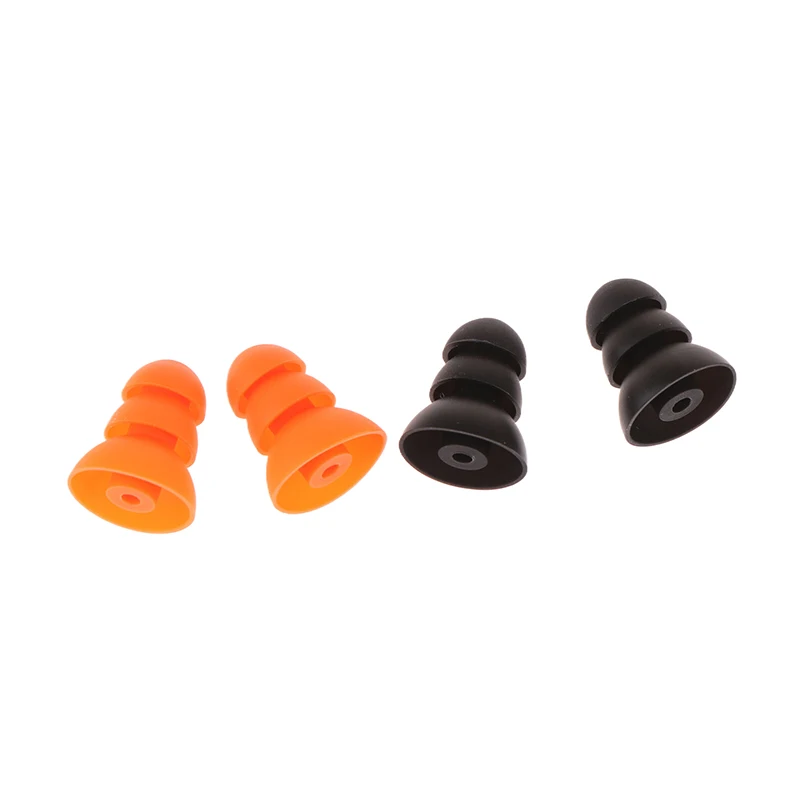 2pcs Hearing Aid Ear Tips Earplug Dome 3 Layer Soft Silicone Replacement Pocket Hearing Aids Earplug Domes Ear Care