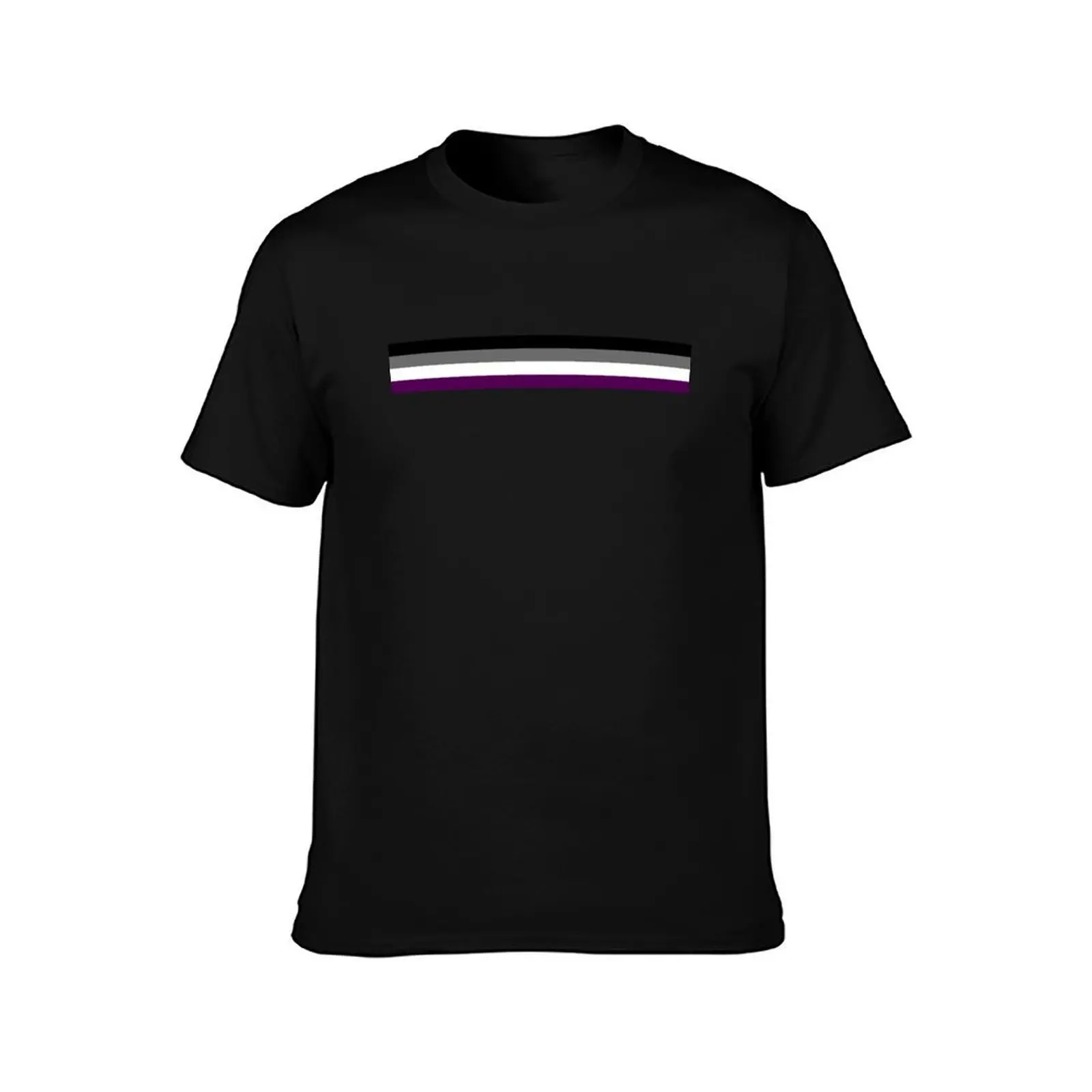 Ace Pride Flag Horizontal Stripes T-Shirt Lightweight Gym Training T-Shirt