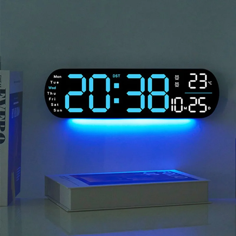 Round 5502 LED Wall clock Muse etc. Housework interior opening gift date day alarm stopwatch light sensor