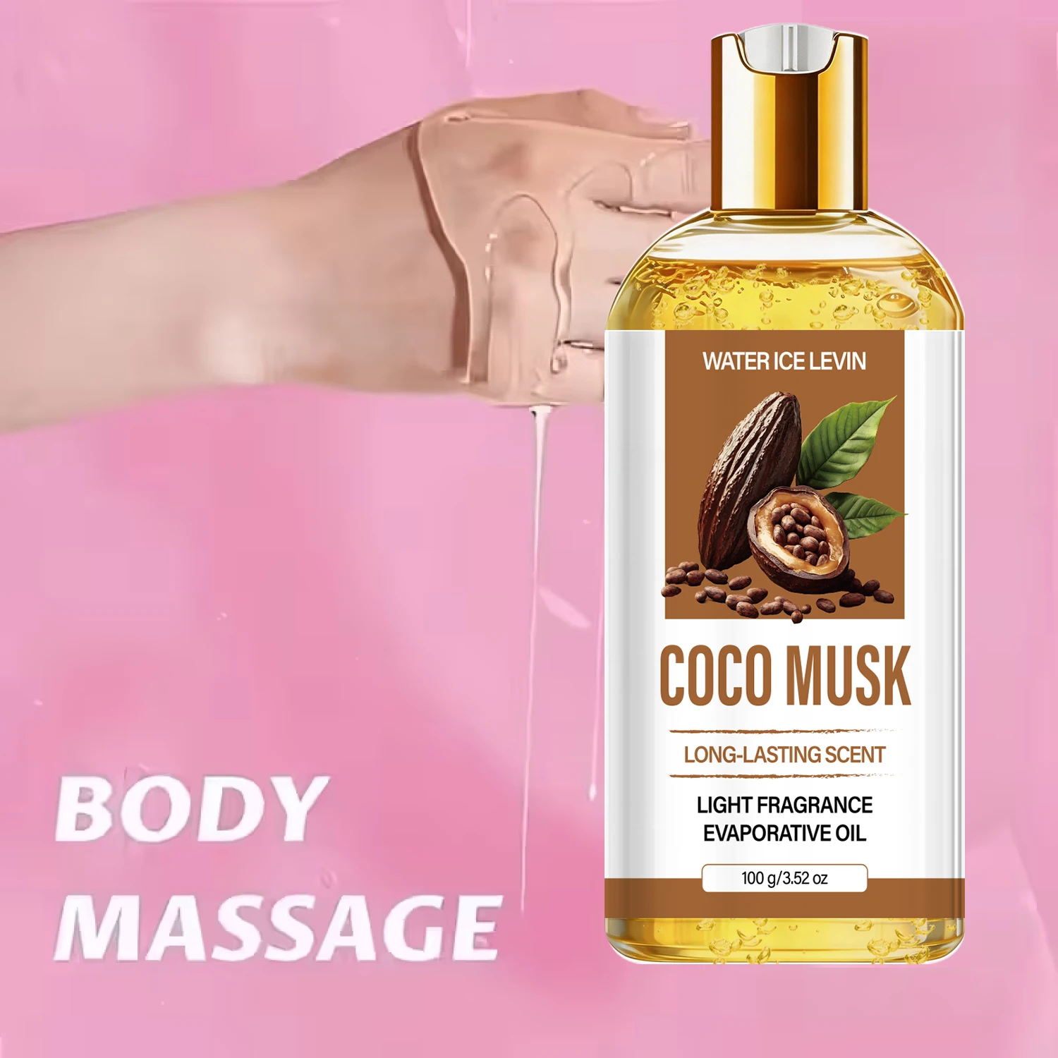 Leichtes Duftöl Coco Musk, Verdunstungs-Körperöl, Feuchtigkeitsspendende Straffende Kollagen-Körperpflege