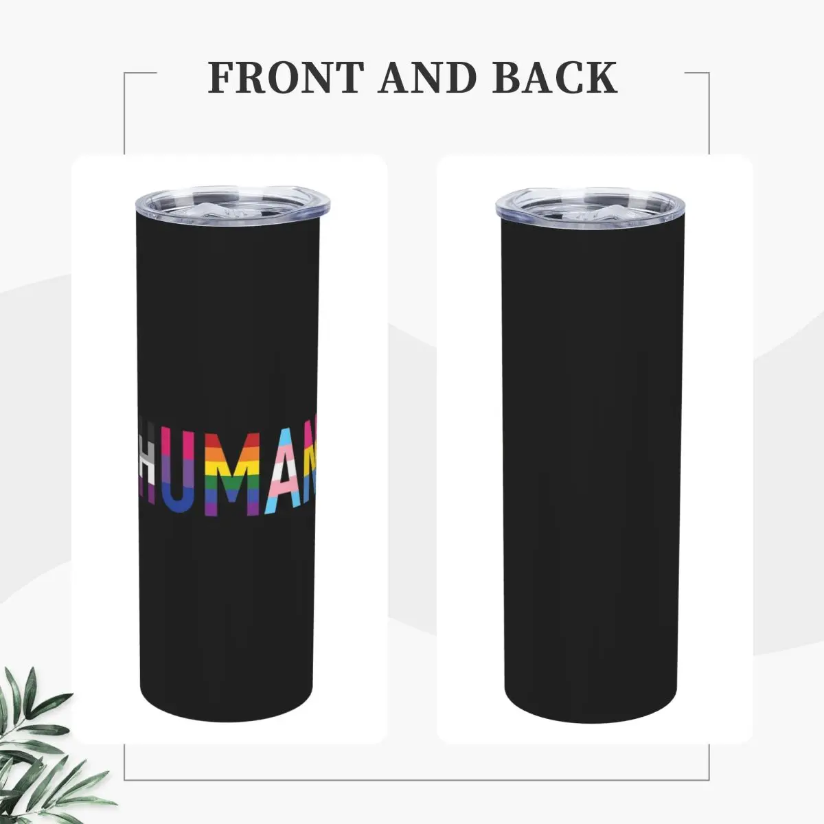 Human, Various Queer Flags 1 Stainless Steel Tumbler Vacuum Insulated Mugs Thermal Cold Cups Straws With Lid 20oz