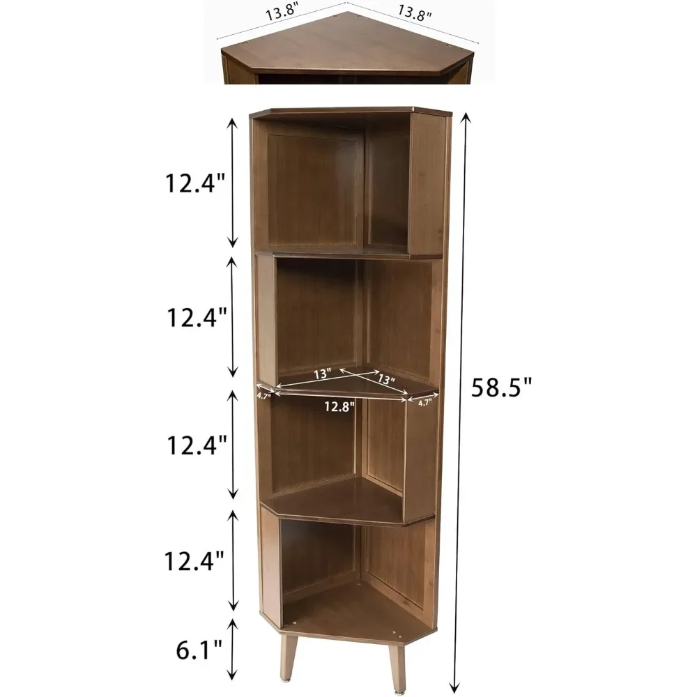 Industrial 4-Cube Bookshelf: Stylish Storage Solution for Home Office and Living Room