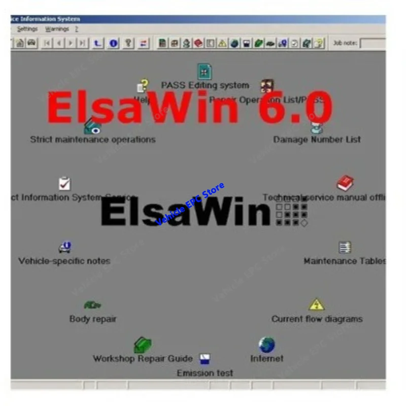 2026 hot  Auto Repair Software ElsaWin 6.0 work for V-W 5.3 For Audi Elsa Win 6.0 Newest Elsawin 6.0 for Vw Auto repair Software