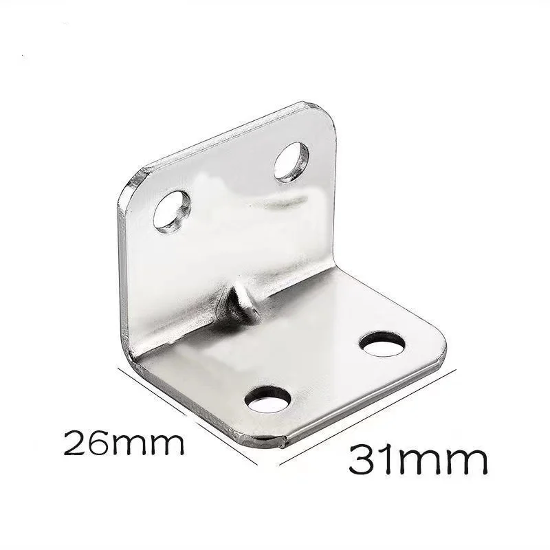 30pcs of Steel Corner Brackets, Right Angle Joints, L-Shaped Heavy-Duty Metal Corner Braces for Shelf Support.
