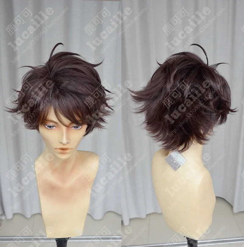 Toru Oikawa Tooru Short Brown Shaggy Layered Tooru Heat Resistant Cosplay Costume Wig +Wig Cap