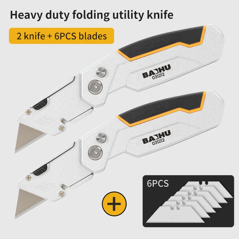 Cuters Profesionales Multi-Purpose Portable Wallpaper Knives Foldable Sharp Heavy Duty Steel Knives Electrician\'s Cutting Knife