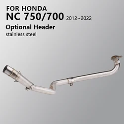 Motorcycle Exhaust Front Middle Link Pipe Slip On Modify For Honda NC700 NC750 NC 700 750 2012-2022 ADV Escape System Moto Tube