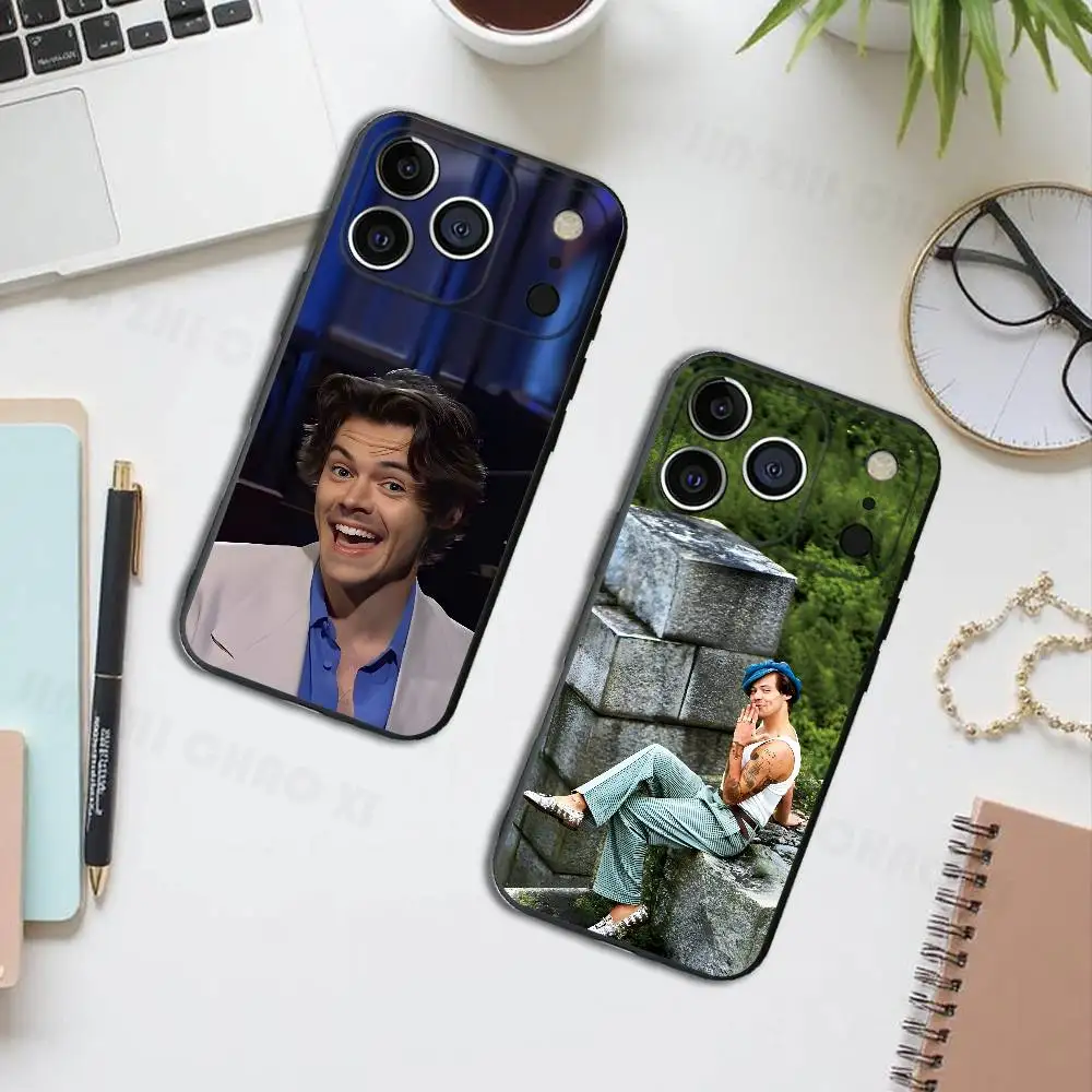 Singer H-Harry S-Styles Silicone Soft Phone Case For IPhone17 16 15 14 13 12 11 Pro Max Plus X XR SE Cover
