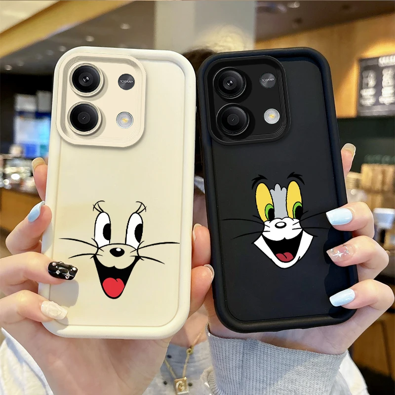 T-Tom And J-Jerry Couple Phone Case For Redmi Note 13 12 Pro Plus Note 13 12 11 10 9 Pro 14C 12C 10C 9C A3 A2 A1 Dustproof Cover