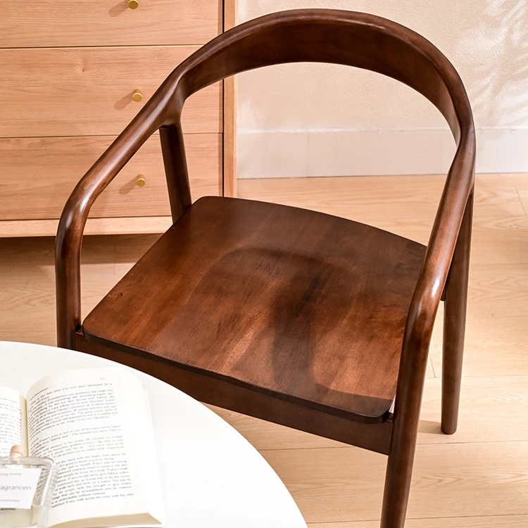 2025 جديد الشمال الإيطالي الحد الأدنى خشب متين الطعام كرسي المنزل مطعم فاخر الراقية الشاي كرسي الضيوف أثاث ديكور المنزل