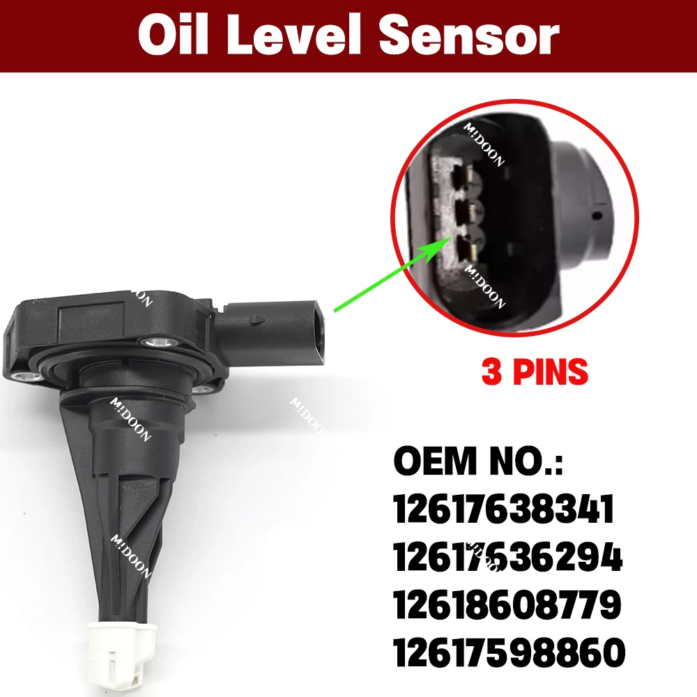 

12617638341 Oil Level Sensor For Bmw F07 F10 F11 F20 F25 F26 F30 F31 F34 X3 X4 X5 1 2 3 4 5 Series New 12617636294