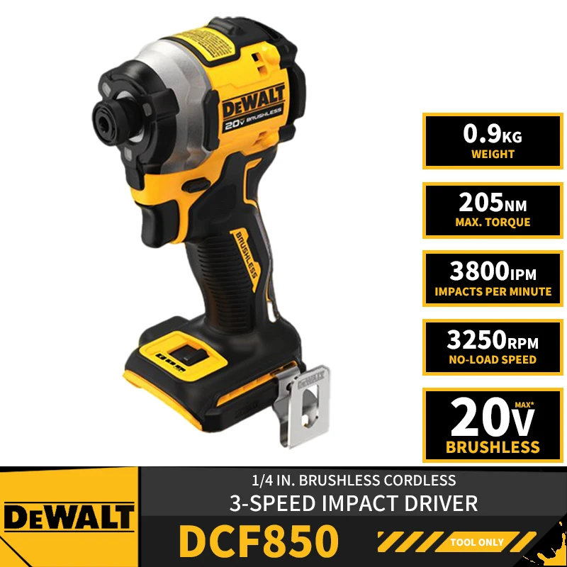 DEWALT DCD800 DCF850 Brushless Cordless Drill Impact Driver Twin Kit TSTAK II 20V Lithium Power Tools Kit