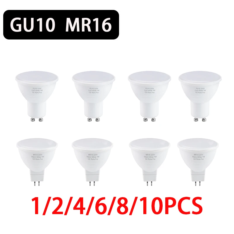 

1/2/6/10pcs LED Spot Light GU10 LED Bulb 12W 9W 6W 3WLED Lamp 220V Spotlight MR16 7W Lampada GU5.3 Corn Light Bulb gu 10 Ampoule