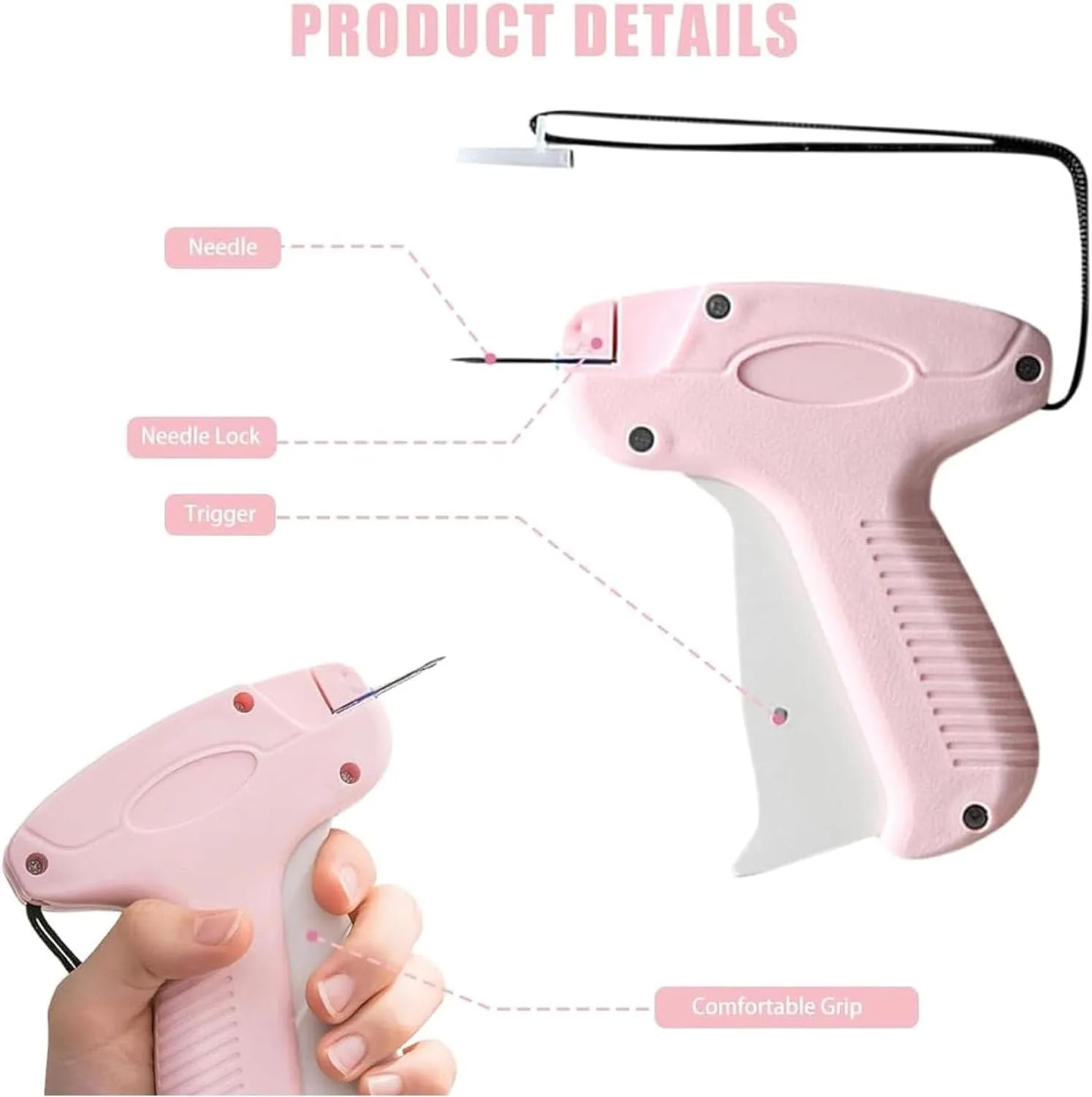 Quick Clothing Quilt Fixer With Buckles Glue Needles Portable Tag Gun Set Household Sturdy Blankets Fastener For Garment Bed image 5