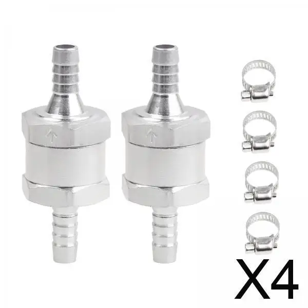 

Universal Non Return Check Valve Aluminium Petrol Liquid Valve with Clamp for Car Motorcycle Boat Fuel System