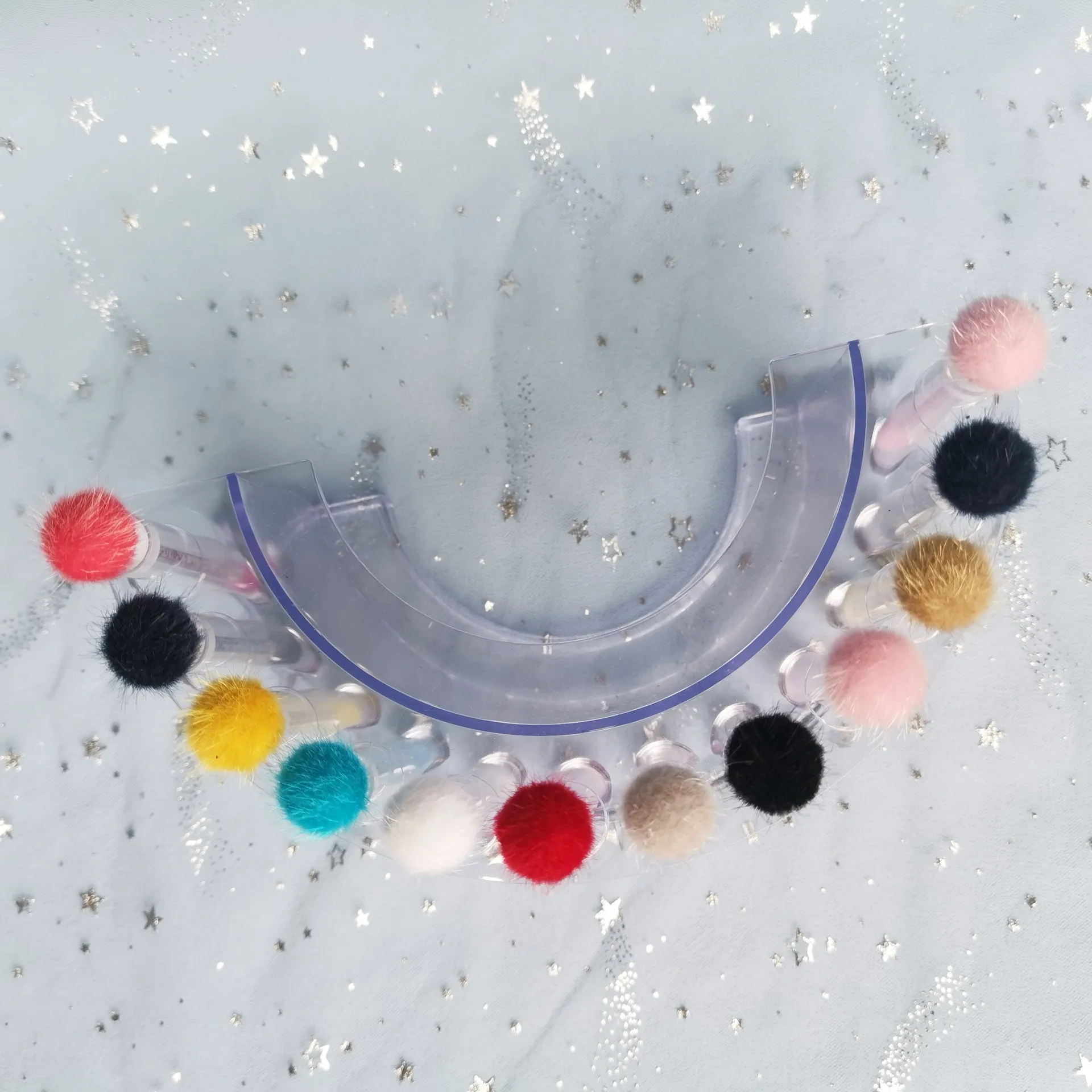 Nieuwe wegwerpwimperborstels met buis Crystal Mascara Wimperverlengingsborstel Sleutelhanger met buis voor wimperverlenging