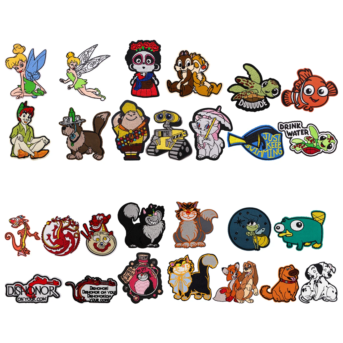 مزيج 4/5 قطعة/المجموعة شخصيات الرسوم المتحركة المطرزة التصحيح الحيوانات بقع للملابس DIY التصحيح الستر ملصقات هدايا للأصدقاء #2