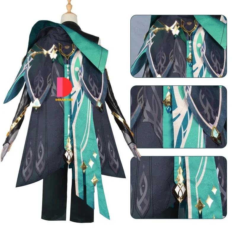 جينشين إمباكت آل هيثم أزياء تنكرية باروكة سوميرو أكاديميا للحفلات لعبة الهالوين أنيمي كاملة مع الملحقات