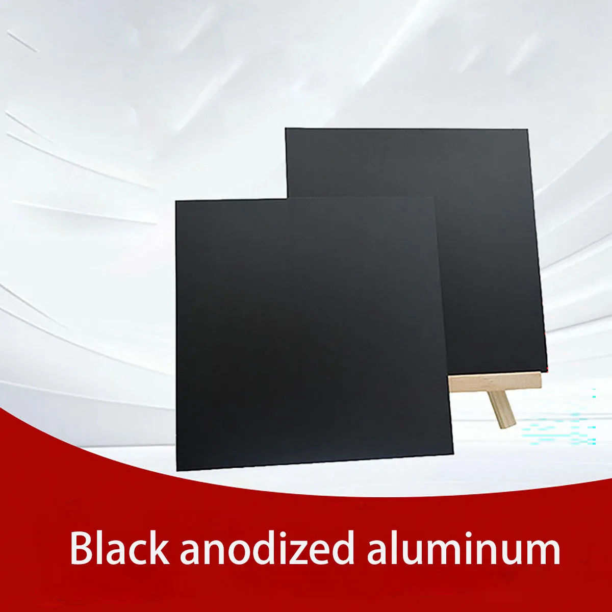 0.5mm Black Anodized Aluminum Plate Custom Laser Cut UV Print Laser Engrave Nameplate