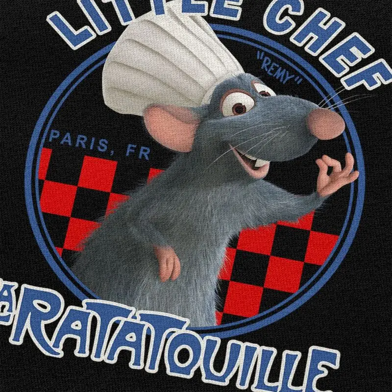 Custom Little Chef Ratatouille Remy Tshirt for Men Short Sleeved Casual T Shirt Fashion T-shirts Fitted Cotton Tee Tops Merch