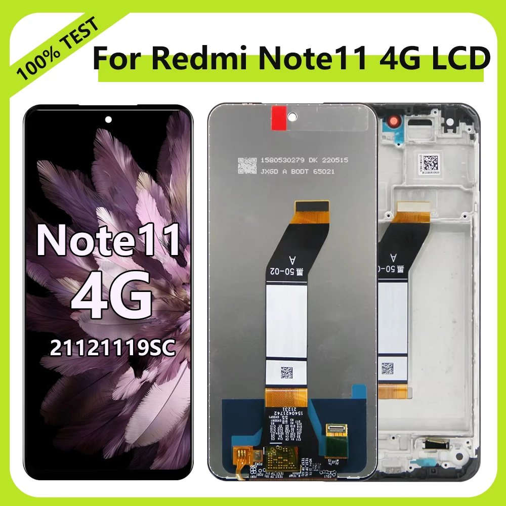 Note11 4G Super AMOLD LCD Display Screen For Xiaomi Redmi Note11 4G Premium LCD Display with Touch Screen Digitizer 21121119SC