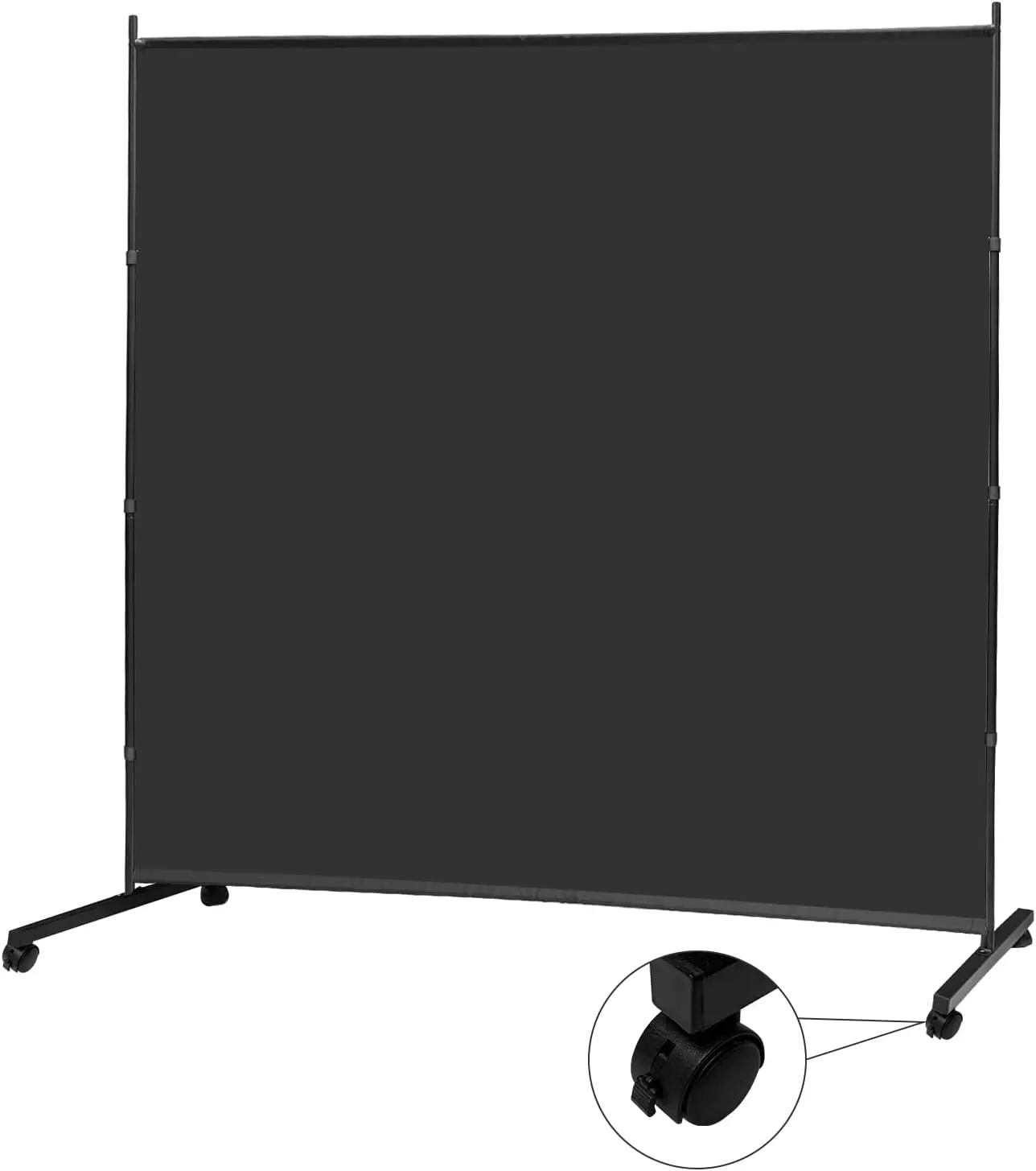

Large Single Panel Room Divider on Wheels, 71”W x 75”H Rolling Privacy Screen, Portable Wall Divider for Home Office P