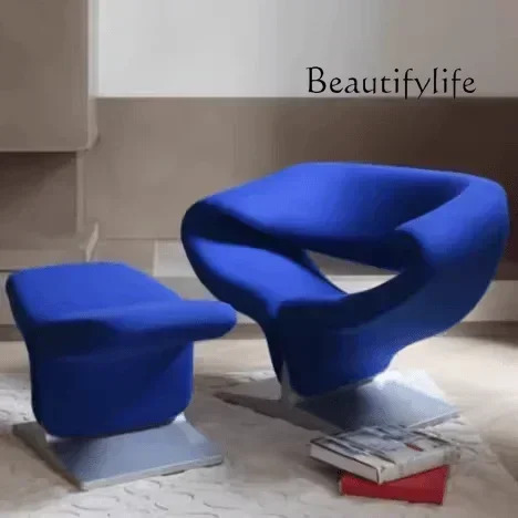 Nordic Modern FRP Creative Ribbon Chair Home Living Room Reception Negotiation Sofa Chair