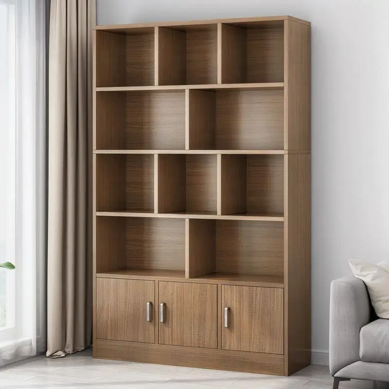 Simple Floor-Standing Bookshelf Living Room Office File Storage Cabinet Wall-Near Easy Assembly Bookcase Organizer Rack