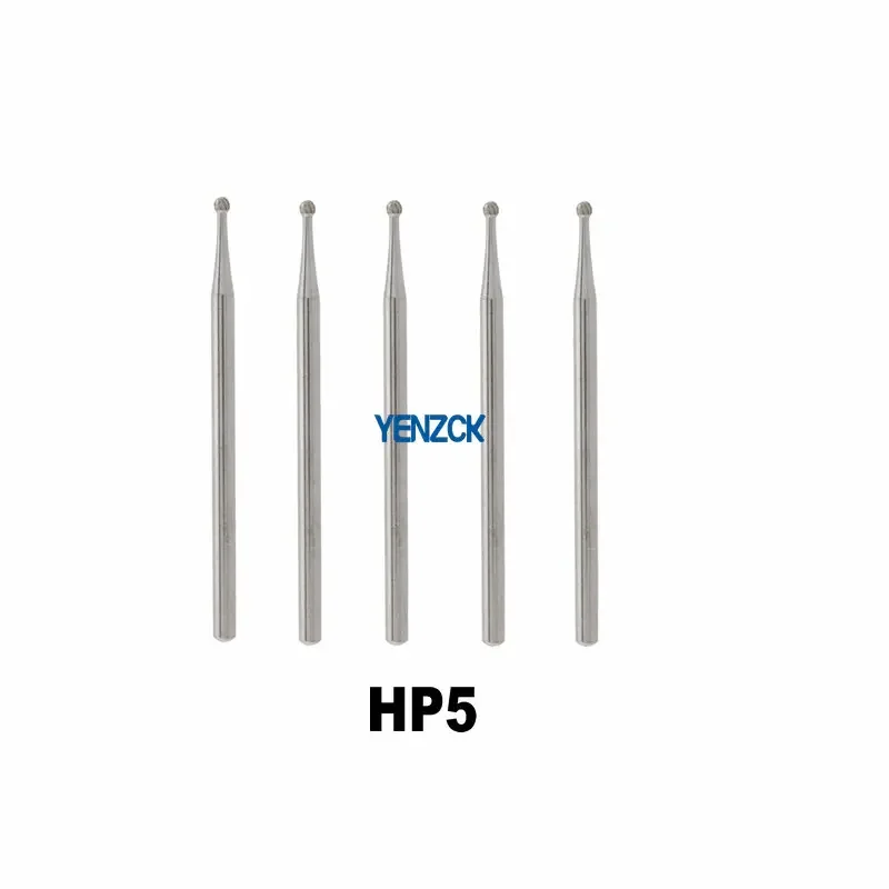 Dental HP Tungsten Carbide Burs Round Head Burs Drill Cutter HP1-HP8 for Low Speed Handpiece