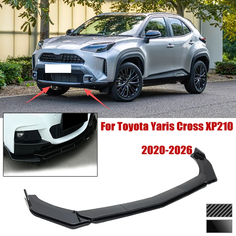 5pcs Front Bumper Shovel For Toyota Yaris Cross XP210 2020-2026 Spoiler Front Bumper Deflector Anti Scratch Protection Device