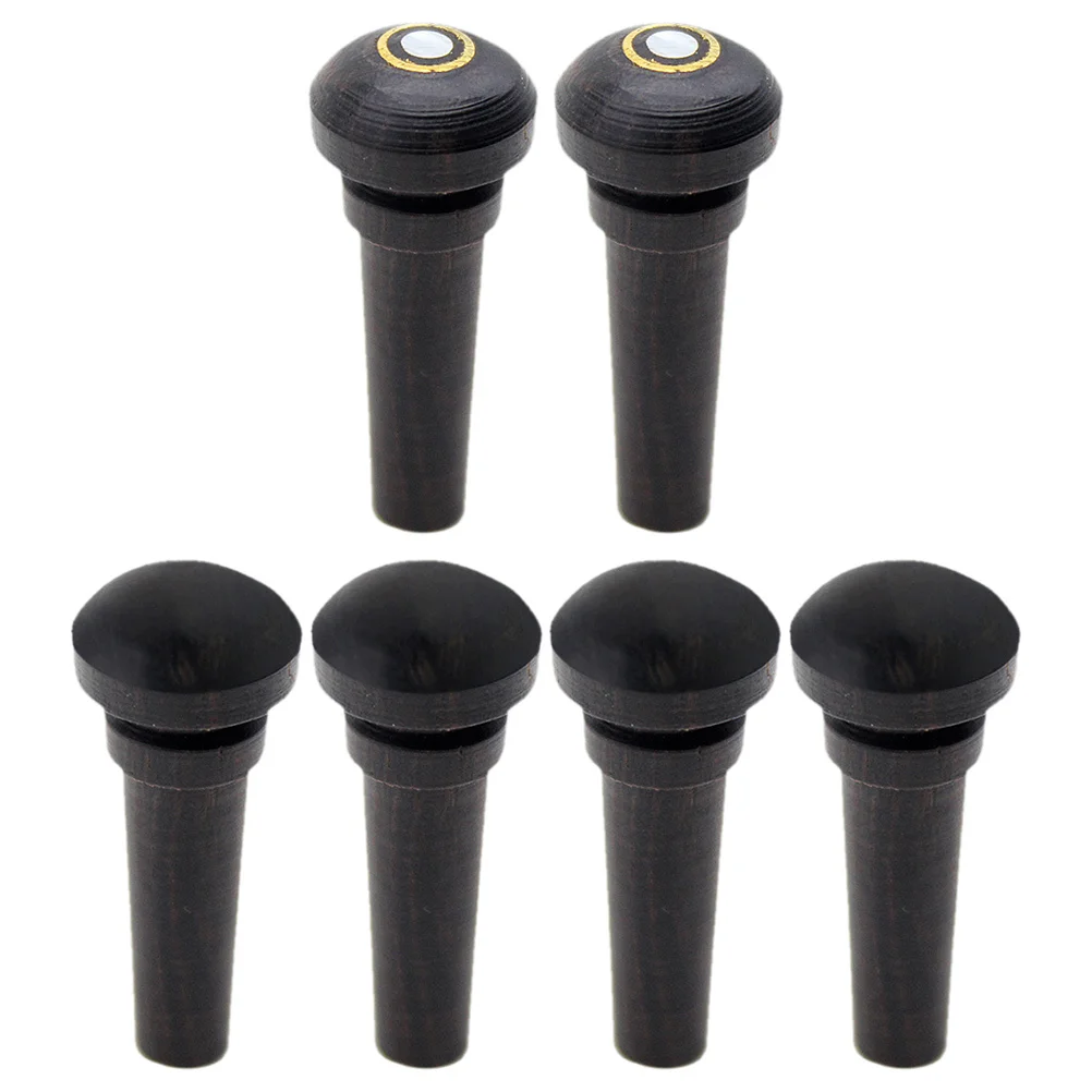 

6Pcs Violin End Pins Ebony Tailpiece Pegs for All Models Replacement Spare Parts Enhance Playing Experience Small Violin