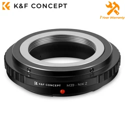 K&F Concept M39 to NIK Z  Adapter Lens Mount Adapter for M39 lenses to Nikon Z Mount Camera Body for Nikon Z6 Z7 Mount Cameras